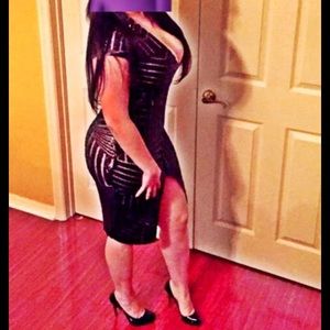 Black Sequined Dress